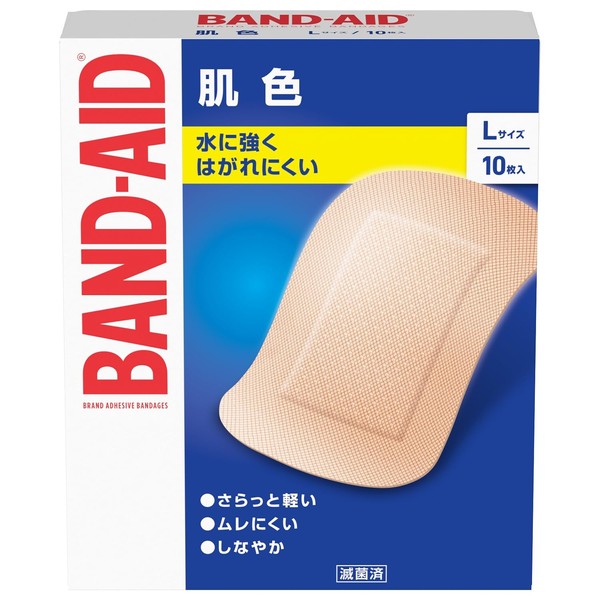 BAND-AID(バンドエイド) 救急絆創膏 肌色タイプ Lサイズ 10枚