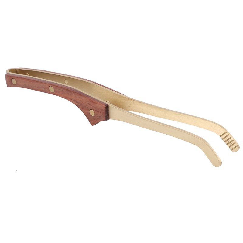 Antihot Wood Copper Tea Clip NonSlip Tea Set Tweezers Tea