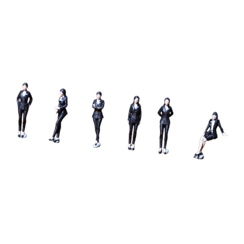 F Fityle 6Pcs 1:64 Sales Girl People Figures Tiny People
