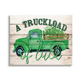 Stupell Industries Truckload Of Luck St Patrick's Day Farmhouse Canvas Wall Art, Design by Kim Allen