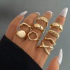 IQPDYV Gold Chunky Rings for Women Non Tarnish,18K Gold Plated