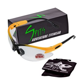 SPITS EYEWEAR Cougar Bifocal Safety Glasses (Magnifier: 2.50, Frame Color: Yellow)