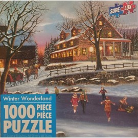 Sure-Lox SURE LOX 1000 Piece Puzzle WINTER WONDERLAND Dimensions 19" x  27"