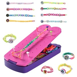 CRABEGG Friendship Bracelet Making Kit for Girls 7 8 9 10 11 12 Year Old, Christmas Birthday Gift for Teen bracelet kit beads - Colour: Red Purple
