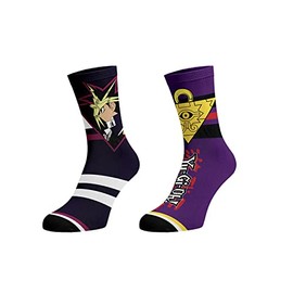 Yu-Gi-Oh! Character Symbol Stripped 2 Pack Kids Socks