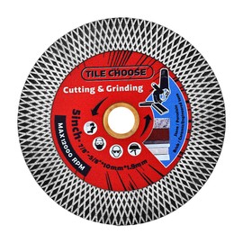 Diapro 5" Tile Saw Blade Diamond Blade for Cutting and Grinding Porcelain Tile Granite Marble (5", 1)