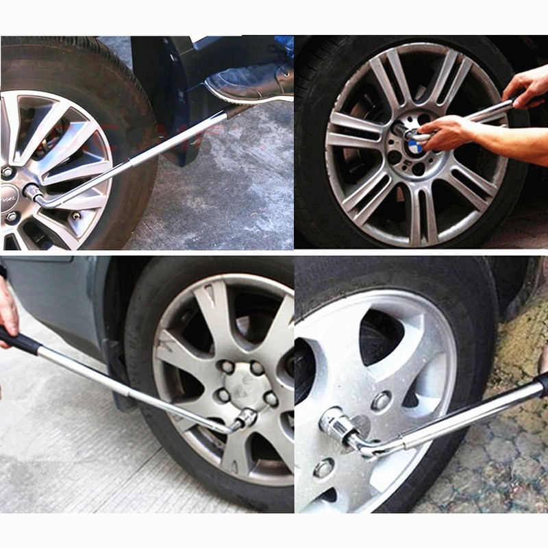 VIATOOLS 20" Universal Extended Lug Wrench 4 Way Heavy Duty
