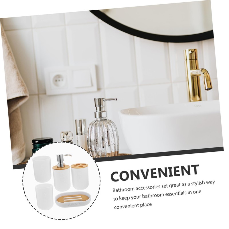 Alipis 1 Set Five Piece Washing Set Soap Dispenser Soap