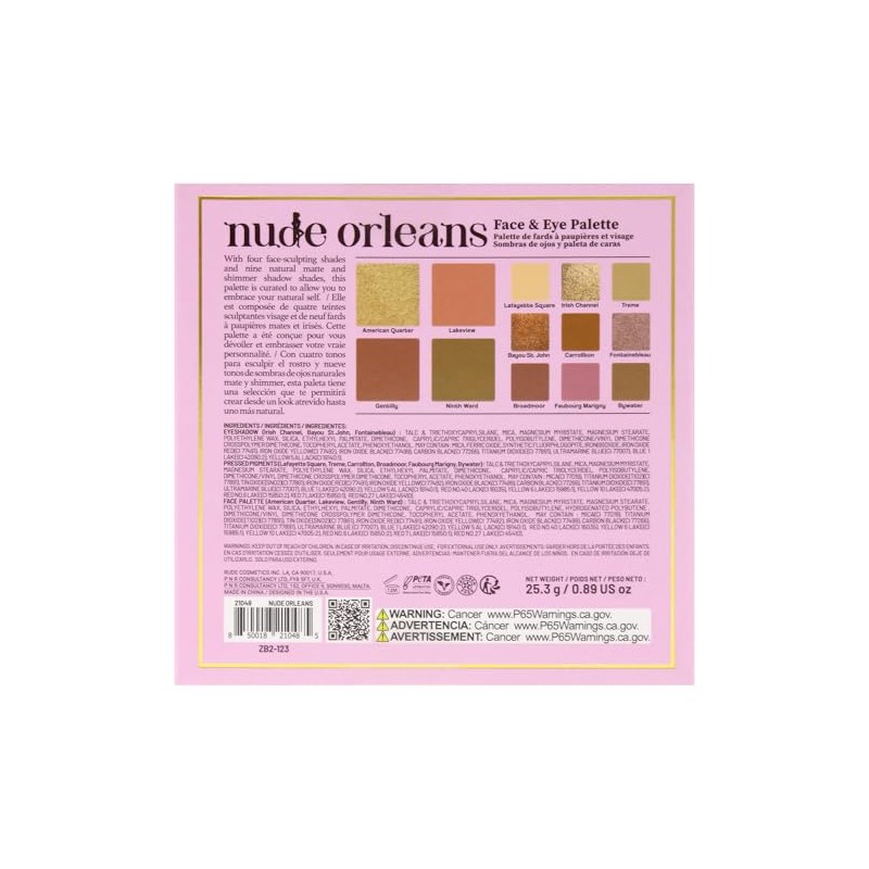 Nude Orleans Eyes and Face Palette by Rude Cosmetics for