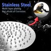 Rainfall Shower Head 8 Inch Round Fixed Shower Heads to