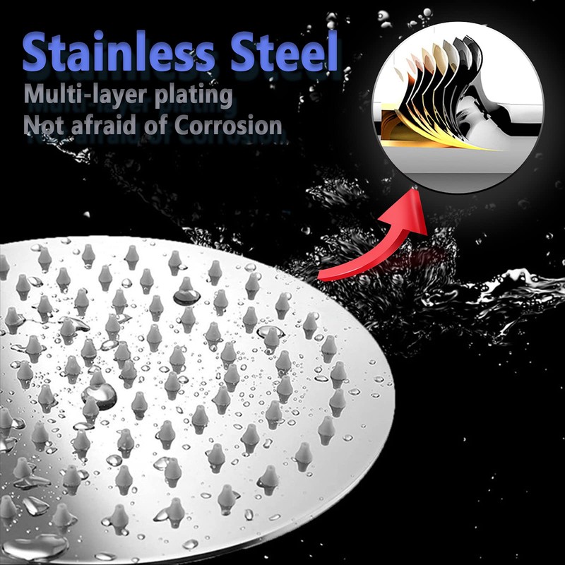 Rainfall Shower Head 8 Inch Round Fixed Shower Heads to