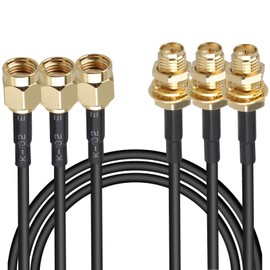 traderplus 3-Pack 10FT RP-SMA Male to Female Extension Cable WiFi Router Antenna Extender
