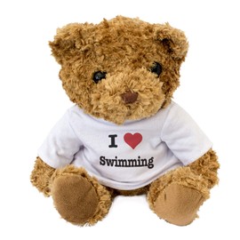 NEW - I LOVE SWIMMING - Teddy Bear - Cute Soft Cuddly - Gift Present Birthday Xmas