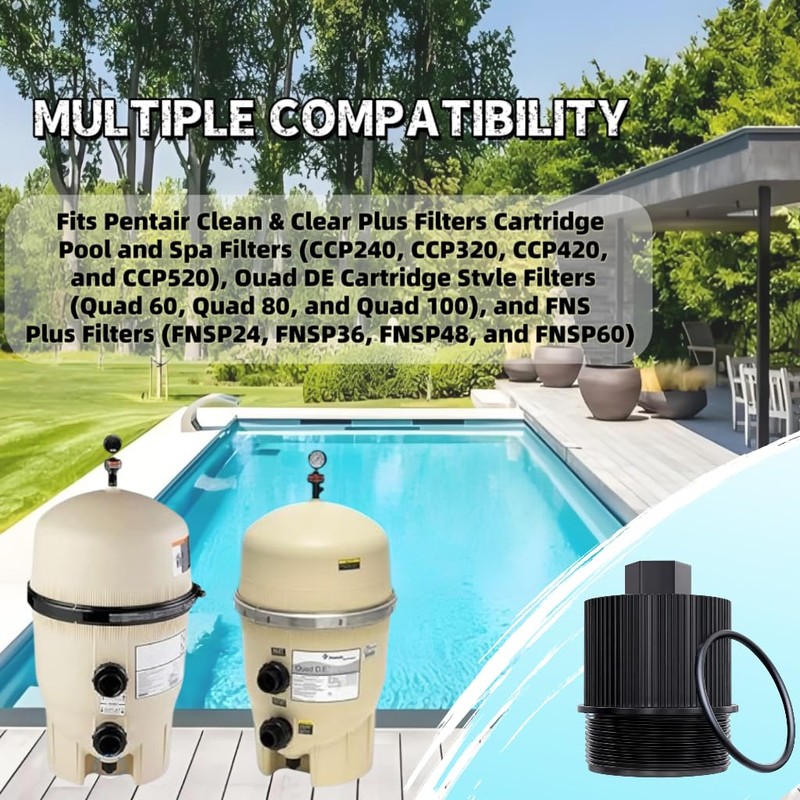 190030 Drain Plug Cap Compatible with Pentair Clean &Clear Plus,