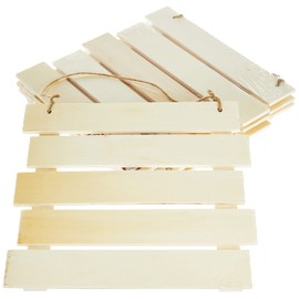 Rayher Hobby Rayher Hobby Rayher Wooden Sign Made of Slats, for Hanging, Blank Wooden Picture for Painting and Designing, 30.5 x 31.6 x 1.5 cm, Natural, FSC Mix Credit, 62865505