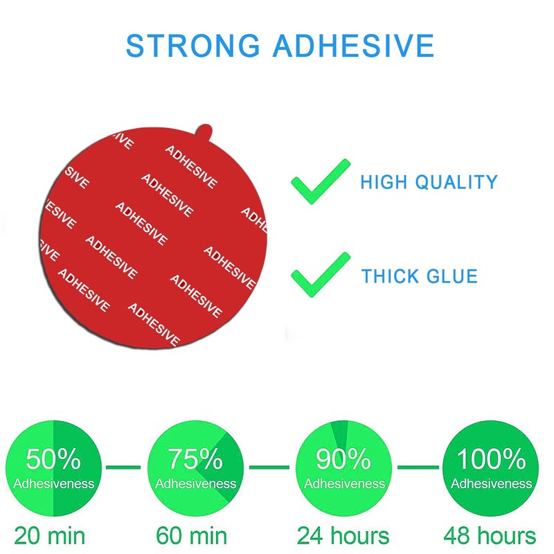 D.SKING 4 Pack 2.76"(70mm) Very High Bond Sticky Adhesive Replacement,Circle