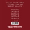 GID Jid STRINGS series Extra Light GS-AG10/12ST Acoustic Guitar Strings