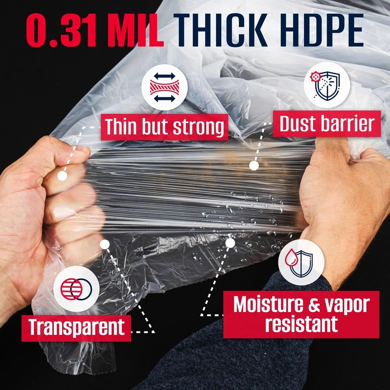 Weather-All Clear Painters Plastic Sheeting 9' x 400' (3600 sq