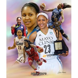 Maya Moore by Wishum GregoryArt, Wall Print Poster, Paper Size 20" x 16" Image Size 20" x 16" (4318)