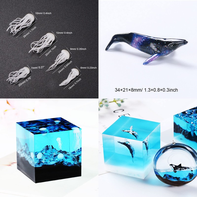 Woohome Silicone Mould for Resin, 6 PCS Mountain Peak Resin