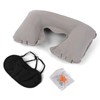 Inflatable Travel Neck Pillow - Soft Flight Rest/Support Cushion Head