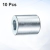 uxcell 10 Pcs Galvanized Steel Spacer 3/8" Bore x 3/4"