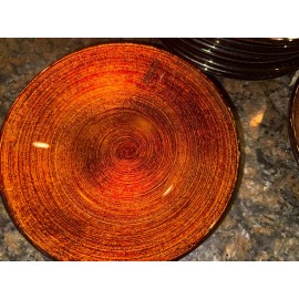 Crate & Barrel 2006 Marrakech Crate & Barrel Copper Glass Salad Plate 6.75” Italy Brand New ONE