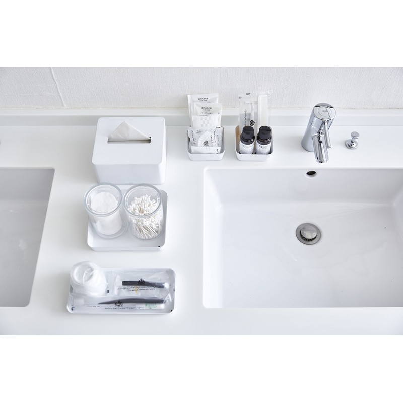 YAMAZAKI home Tower Amenity Tray S White, Small