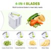 Spiralizer Vegetable Slicer 4 in 1 Rotating Blades Veggie Spiralizer,