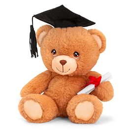 Lashuma Plush Toy Bear, Pipp The Bear Graduation, Cuddly Toy Diploma Teddy Bear with Clothing, 15 cm