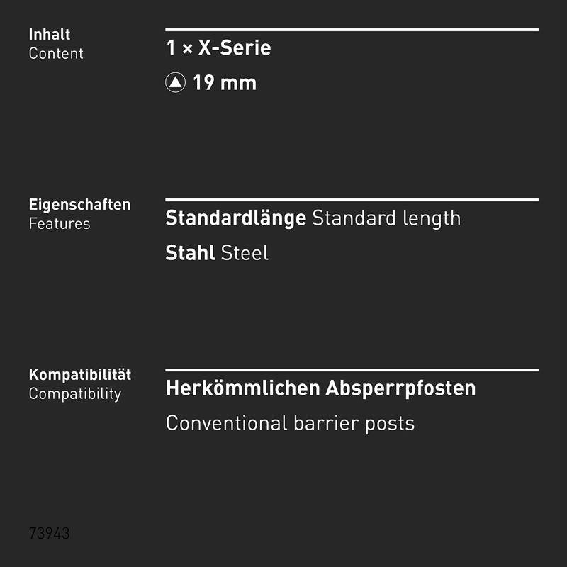 INBUS® 73943 Triangular Key 19 mm - Made in Germany