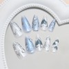 IMRAIN Almond Press on Nails French Medium False Nails with