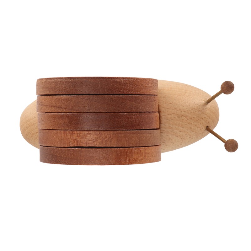 Snail Coaster Set with Magnet Cute Exquisite Eco Friendly Wood