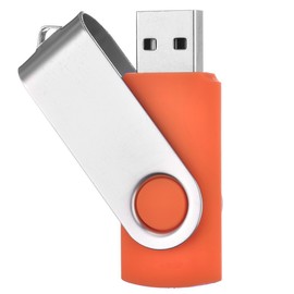 J-boxing USB Flash Drives 4GB USB 2.0 Memory Thumb Stick Swivel Design 3 PCS (Orange)