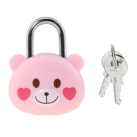 ZZHXSM Cute Cartoon Animal Padlock Combination Lock Padlock with Key Locker Luggage Bag Mini Padlock Suitable for Pole Box Locker Drawer