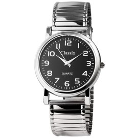 Classix Men's Watch Strap Metal Analogue Quartz 2700008-001, Silver, Bracelet