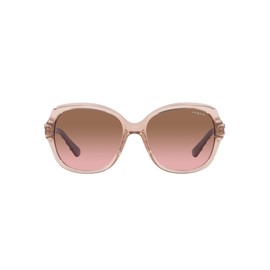 Vogue Eyewear Women's VO2871S Square Sunglasses, Transparent Pink/Pink Gradient Brown, 56 mm