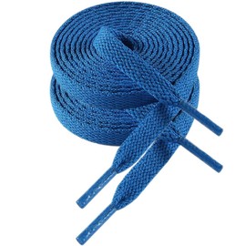 VSUDO VSUDO 100 cm Flat Sky Blue Shoe Laces for Trainers, 8mm Sky Blue Laces for Trainers, Sky Blue Trainer Laces, Canvas Sneakers Sky Blue Shoelaces for Women or Men (2 Pairs-Sky Blue-100CM)