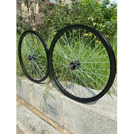 AUTES 26 inch Bicycle Wheel Set Double Wall Aluminum 26" Rim Set,Disc Brake,Front & Rear Heavy Duty Wheelset 10G 36 Spokes for MTB/Road/Cruiser Bikes(Rim Size 22.44")
