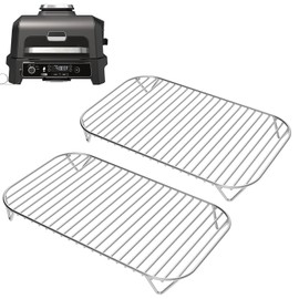 GLOWYE Smoke Rack Set for Ninja Woodfire Outdoor OG700 Series, Stainless Steel Rack for Ninja XSKGRDPLT Woodfire OG701 OG751 Grill Air Fryer Accessories