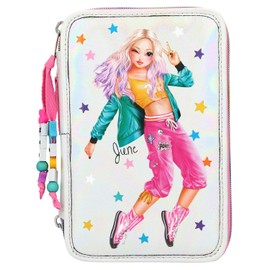 Depesche 10829 Pencil Case with 3 Zips and Pens by Lyra, TOPModel Dance, Approx. 7.5 x 13 x 20 cm