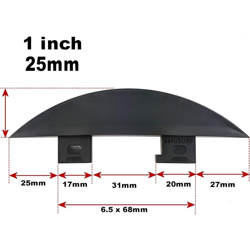 25mm Rainbow Rainbow Fin Stabilizer Shortboard to SUP River Surf