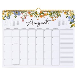 2024-2025 Calendar - Cabbrix Wall Calendar 2024-2025, 16 Monthly Calendar from Sep. 2024 - Dec. 2025, 15" x 12", Twin-Wire Binding, Hanging Hook, Floral Design