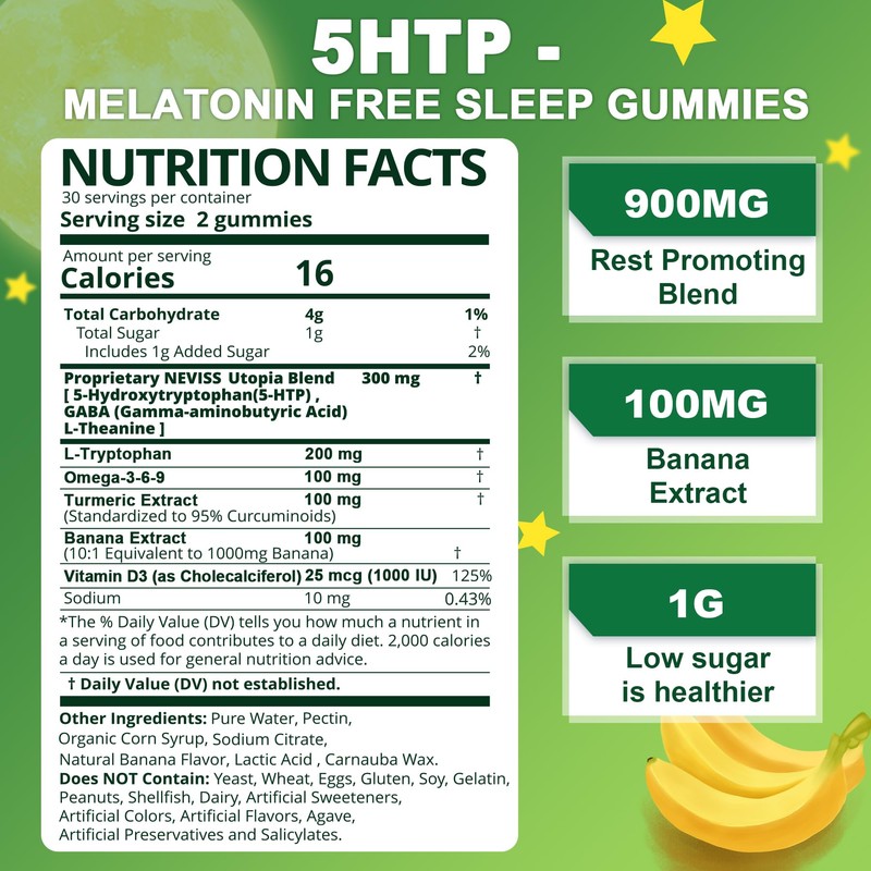 NEVISS NEVISS Bundle - 5-HTP GABA Gummies 2 Pack +