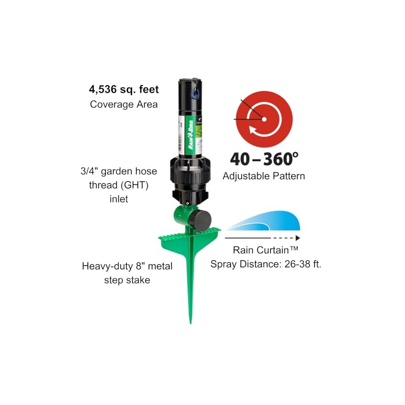 Rain Bird 42SASPG Gear Drive Rotor Sprinkler with Adjustable Spray