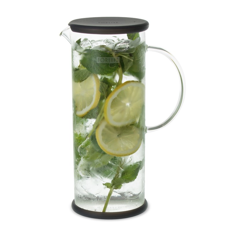 FORLIFE LUCENT Glass Iced Tea Jug with Capsule Infuser, 48-Ounce,