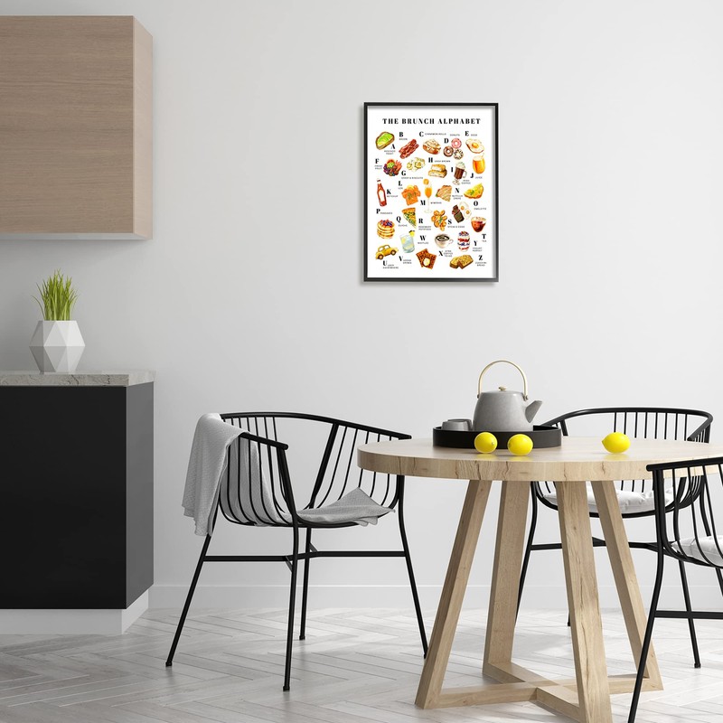 Stupell Industries The Brunch Alphabet Food Treats ABC Illustrations, Design