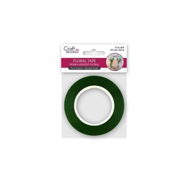 Craft Décor FL013A Floral Tape Stem Wrap: 0.5in x18.2m, Green