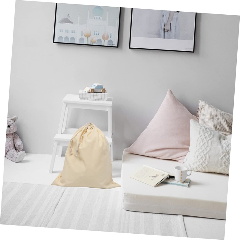 Ciieeo Unique Designtravel Drawstring Bags Canvas Laundry Bag Closure Pockets