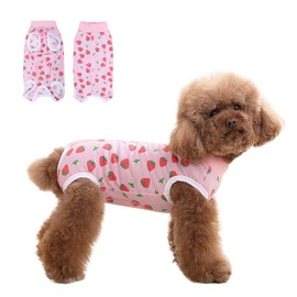 DoggieKit Dog Surgery Recovery Suit, Puppy Surgical Onesie for Female Spay Male Neuter, Soft Anti-Licking Bodysuit Pajamas Shirt After Surgery, E-Collar & Cone Alternatives for Small Medium Dogs Cats